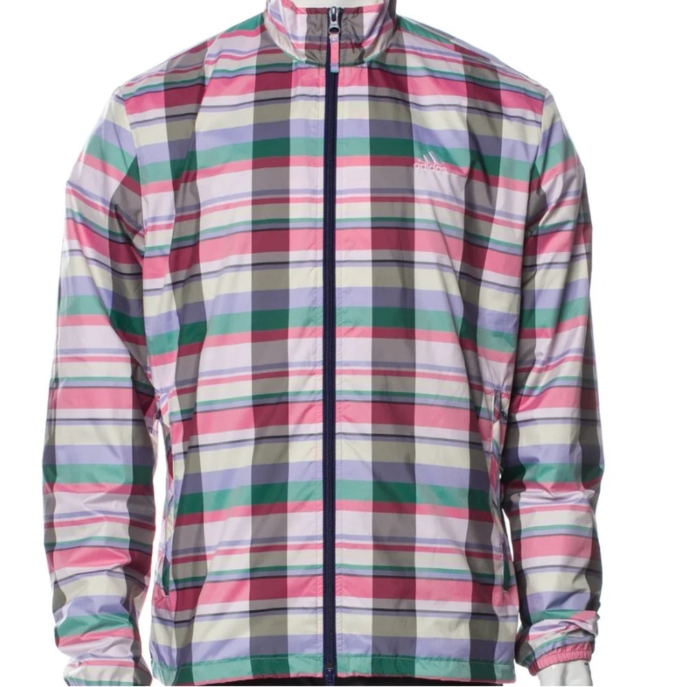 Noah x adidas Plaid Print Windbreaker and Original Technical Hat Set.
